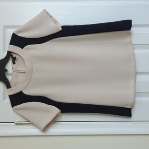 JCrew ivory and navy shirt, size 4